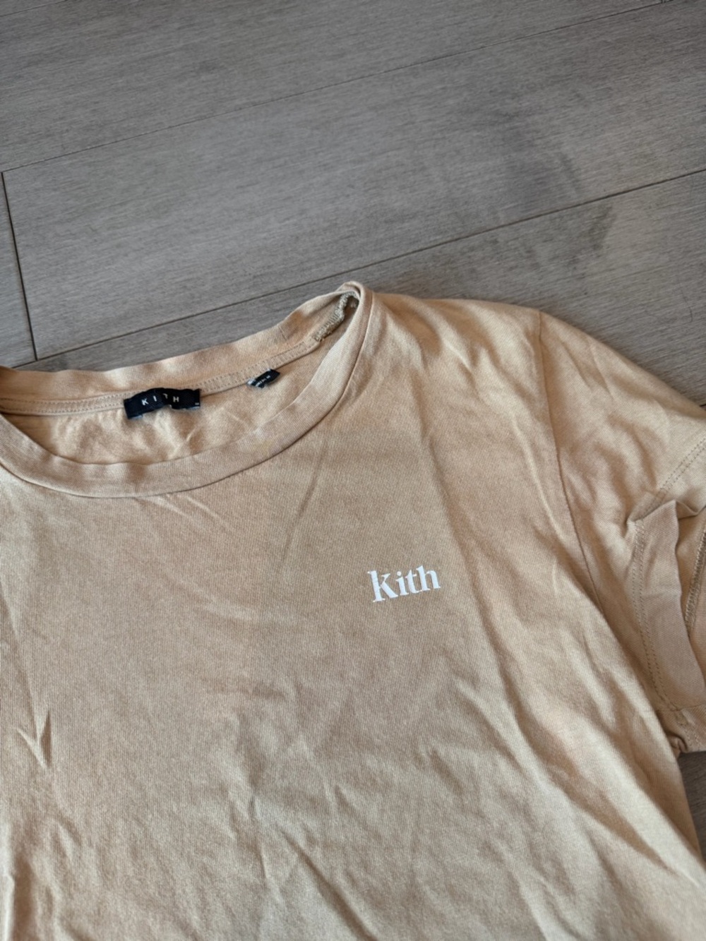 Kith Beige Logo Crewneck Tee
